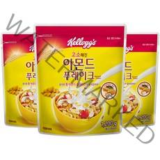 켈로그 아몬드 푸레이크, 1.2kg, 3개