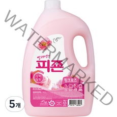 피죤 레귤러 섬유유연제 핑크로즈 본품, 3000ml, 5개