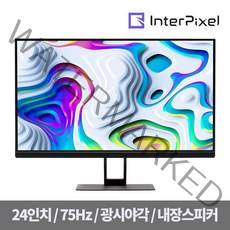 인터픽셀 IP2424 24인치 FHD 75Hz VA 게이밍 사무용 모니터, 단품