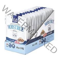 동원 뉴트리플랜 모이스트루 고양이간식 80g 파우치, 참치, 12개