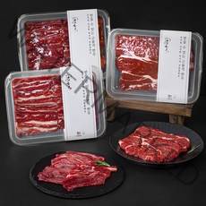 전통참한우 1등급 갈비살 150g x 2p + 등심 200g 구이용 세트 1호 (냉장), 1세트
