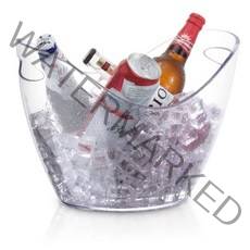 살림하는집 아이스버킷 와인 칠링 맥주 술 버켓 얼음통, 투명 넓은 아이스버킷(4L)