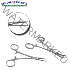 Medro-Korea 의료용 켈리 겸자 12.5cm~24cm(직 곡) 포셉 가위 핀셋, 1개, 모스키토포셉(곡)12.5cm