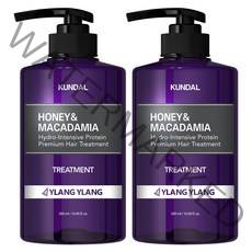 쿤달 허니 앤 마카다미아 헤어 트리트먼트 일랑일랑향, 500ml, 2개
