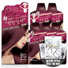 펴난 샴푸하듯 편한 프리미엄 염색약 5개입 색상선택, 와인갈색, 1개