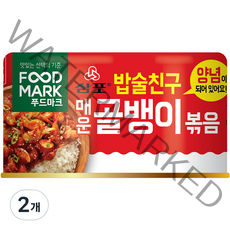 대상 푸드마크 밥술친구 매운 골뱅이, 120g, 2개