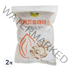 미소한입 아몬드 슬라이스, 1kg, 2개