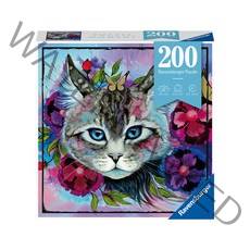 R129607 꽃에 물든 고양이 200피스, 혼합색상