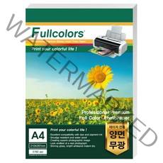 풀컬러즈 양면 레이저포토용지 무광 250g 50p, A4, 1개