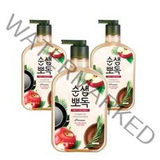 순샘 뽀독 주방세제 애플향, 3개, 750ml