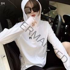 총브로 여성여름 외출 여행 자외선차단복 낚시복 모자 등산캠핑 야상점퍼 햇빛이차단복 낚시의류 외피, 화이트