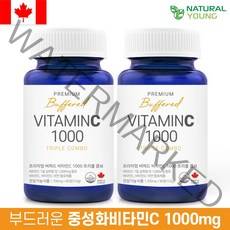 캐나다 프리미엄 버퍼드비타민C 1000 속편한 중성비타민C 중성화비타민C 아연 항산화 내추럴영 1+1 180정 6개월분, 2개, 1.7ml