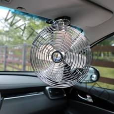 ECO 차량용 선풍기 12V 24V 에코카팬 흡착식 집게식 피스식 메탈 화물차 자동차 선풍기, 에코메탈카팬-집게피스식(8인치24V)