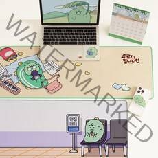 카카오프렌즈 죠르디 데스크 장패드 매트 마우스패드 게이밍장매트 사무실 책상 매트, 방구석 죠르디