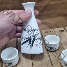 비얀 사케잔 세트 6종, 흑 대나무, 1세트