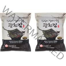 광천김 간장에 찍어먹는 구운 파래김 540p, 120g, 2개
