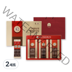 풍년보감 6년근 고려홍삼정 밸런스타임 홍삼스틱 선물세트 + 쇼핑백, 300g, 2개