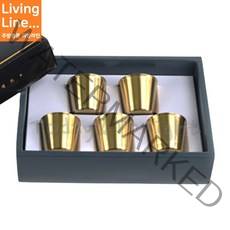 Kitchen 스텐 티타늄 소주잔 가정용 술잔 캠핑 감성 예쁜 소주잔, ♡티타늄소주잔 (5개1세트)♡, [ 1개 ]