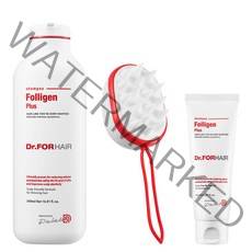 닥터포헤어 폴리젠 플러스 샴푸 500ml + 샴푸 70ml + 두피 클렌징 브러쉬 세트, 1세트
