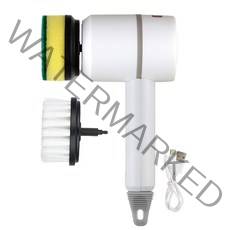 하우스홈 USB 충전식 무선 전동 청소솔, 하우스홈 충전식 무선 전동 청소솔(화이트)