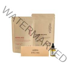 유기농 헤나 염색 수자타 헤나 100g 새치 저자극 염색약, 레드+브라운, 1세트