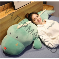 악어 모찌 대형 동물바디필로우인형 안고자는 쿠션, 그린