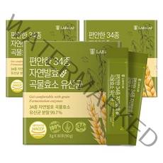 편안한 34종 발효 곡물 효소 포스트바이오틱스 유산균, 30포, 90g, 3개