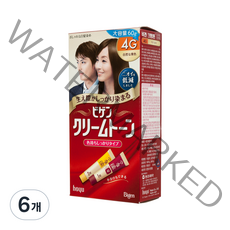 비겐 크림톤 염모제, 4G 자연 밤색, 6개