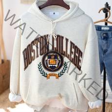 남자 오버핏 후드티 BOSTON 커플 기모 남녀공용