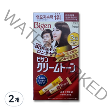 비겐 크림톤 염색제 40g, 3G 밝은 밤색, 2개