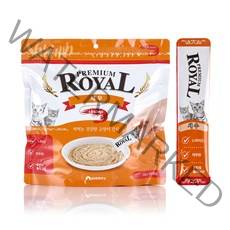 프리미엄로얄 고양이 스틱 간식 파우치형 지퍼백 새우 10g x 50p, 새우맛, 1개