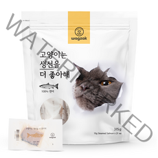 와그작 고양이는 생선을 더 좋아해 연어 15g x 21p, 1개
