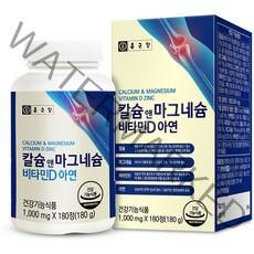 종근당 칼슘 앤 마그네슘 비타민D 아연, 1개, 180g