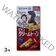 비겐 크림톤 염색제 40g, 6G 자연 갈색, 3개