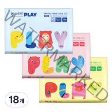 한예지 PLAY 여행용티슈, 18개, 70매