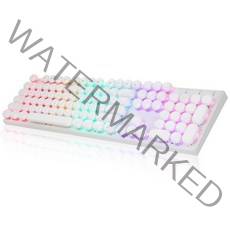 앱코 HACKER K840 조약돌 레트로 기계식키보드, 화이트, 적축