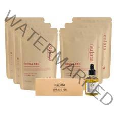 유기농 헤나 염색 수자타 헤나 100g 새치 저자극 염색약, 레드, 6개입