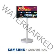 삼성 32인치 UHD 4K 스마트 모니터 M7 (블랙) + 원더스탠드 거치대 패키지 디지털사이니지 DID (화이트), 삼성모니터 M7(블랙)+원더스탠드(화이트)