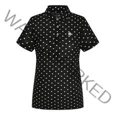 아날도바시니골프 여성 도트무늬 반팔 골프셔츠 (AB3BWTS406_BK)