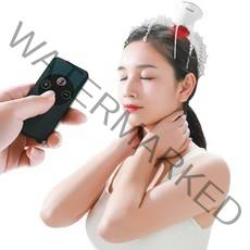 Smabat 전동 머리마사지기 안마기 두피마사지 전동 두피 마사지기 무선 리모컨 충전식, 화이트