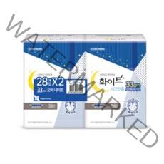 화이트 시크릿홀 울트라슬림 오버나이트 생리대 날개형, 2개, 28개입