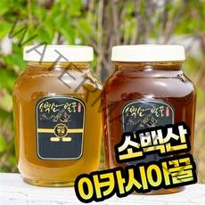 소백산벌꿀 아카시아 봄 햇꿀 2.4kg 선물용박스증정, 2)아카시아향꿀 2.4키로(2병) (선물용박스 포함), 2개