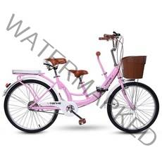 2인용자전거 세발 2인 2인승 가족, 22인치단속화이트네이키드 카[공압 타이어