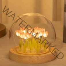 TK DIY 튤립 LED 무드등, 핑크