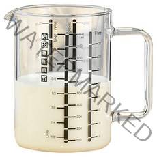 Simax 내열유리 계량컵 (1000ml) 1P-검정눈금, 1L