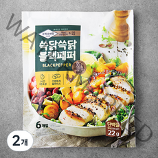 그릭슈바인 쓱닭쓱닭 닭가슴살 슬라이스 블랙페퍼 6개입, 2개, 600g