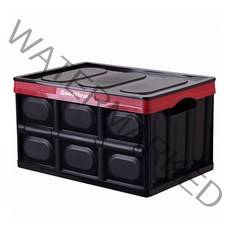 굿아이템 폴딩 리빙박스 30L, 블랙 + 빨강, 1개