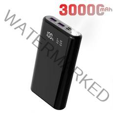 큰용량 대용량 보조배터리 30000mAh 핸드폰 충전기 보조 밧데리 LCD 잔량표시 무드등, KRA1261
