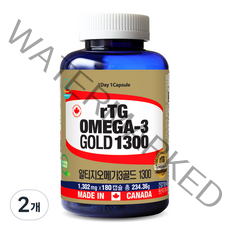 통라이프 알티지 오메가3 골드 1300, 180정, 2개