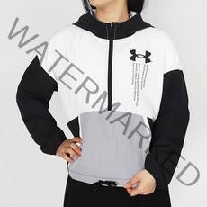 언더아머 우먼스 ANORAK 바람막이 UA 우븐 Graphic 블랙
